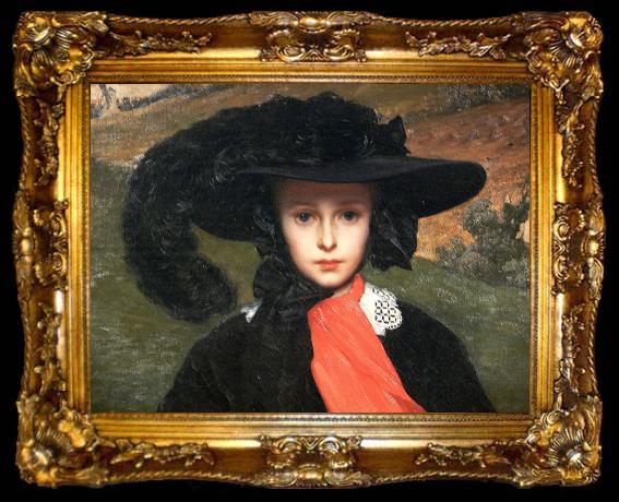 framed  Frederick Leighton Portrait of May Sartoris, ta009-2